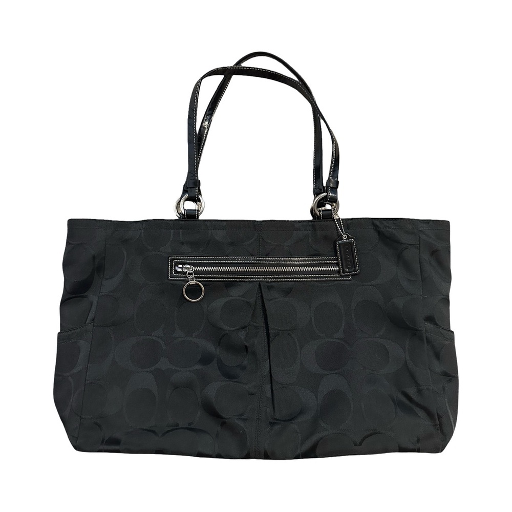*VINTAGE* Coach Black Signature Canvas Tote Bag